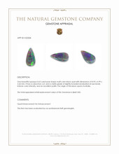 0.63 Ct. Cabochon Black Opal from Australia Appraisal