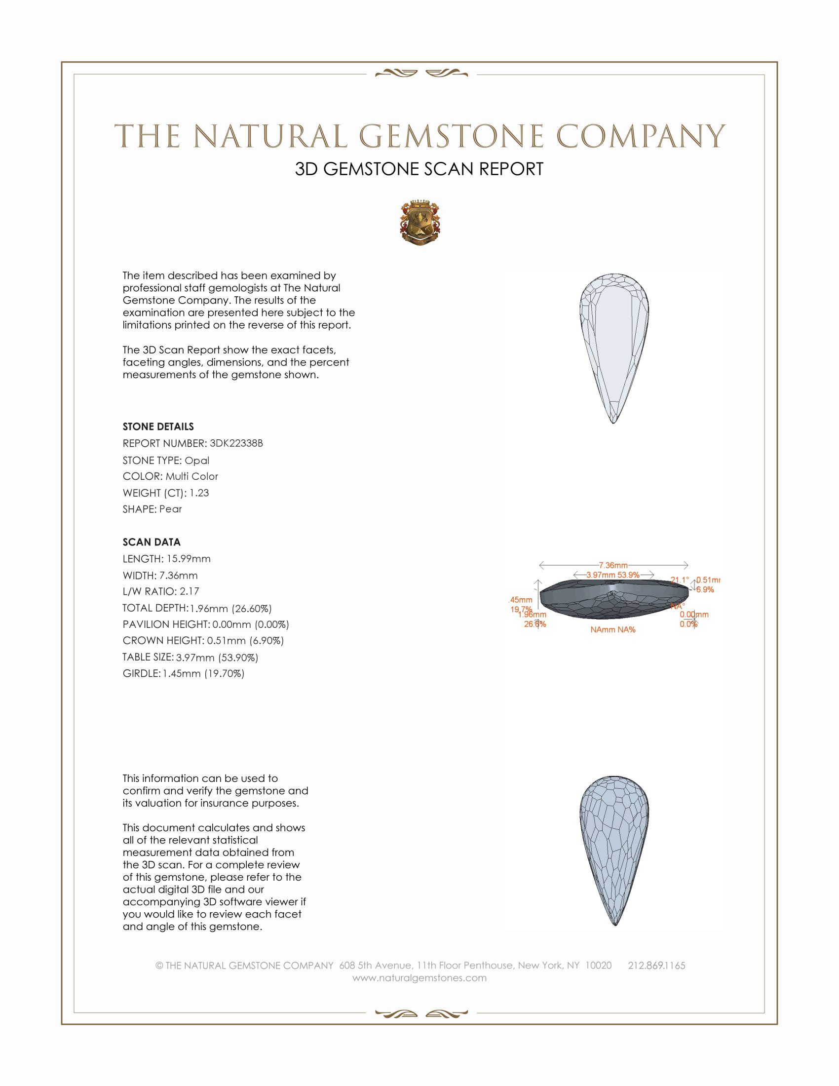 1.23 Ct. Cabochon Crystal/Jelly Opal from Australia