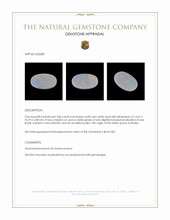 2.86 Ct. White Opal from Australia Appraisal