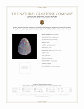 0.78 Ct. Multi Color Cabochon Semi-Black Opal from Australia Scan Report