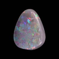 0.78 Ct. Cabochon Semi-Black Opal from Australia Video