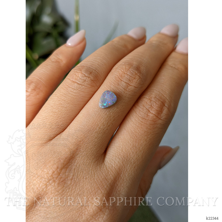 0.78 Ct. Cabochon Semi-Black Opal from Australia