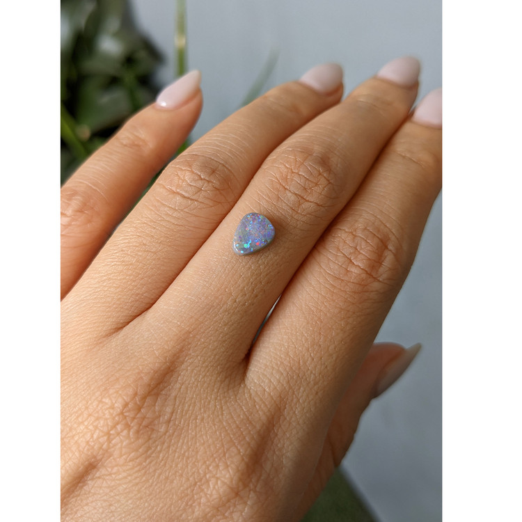 0.78 Ct. Cabochon Semi-Black Opal from Australia