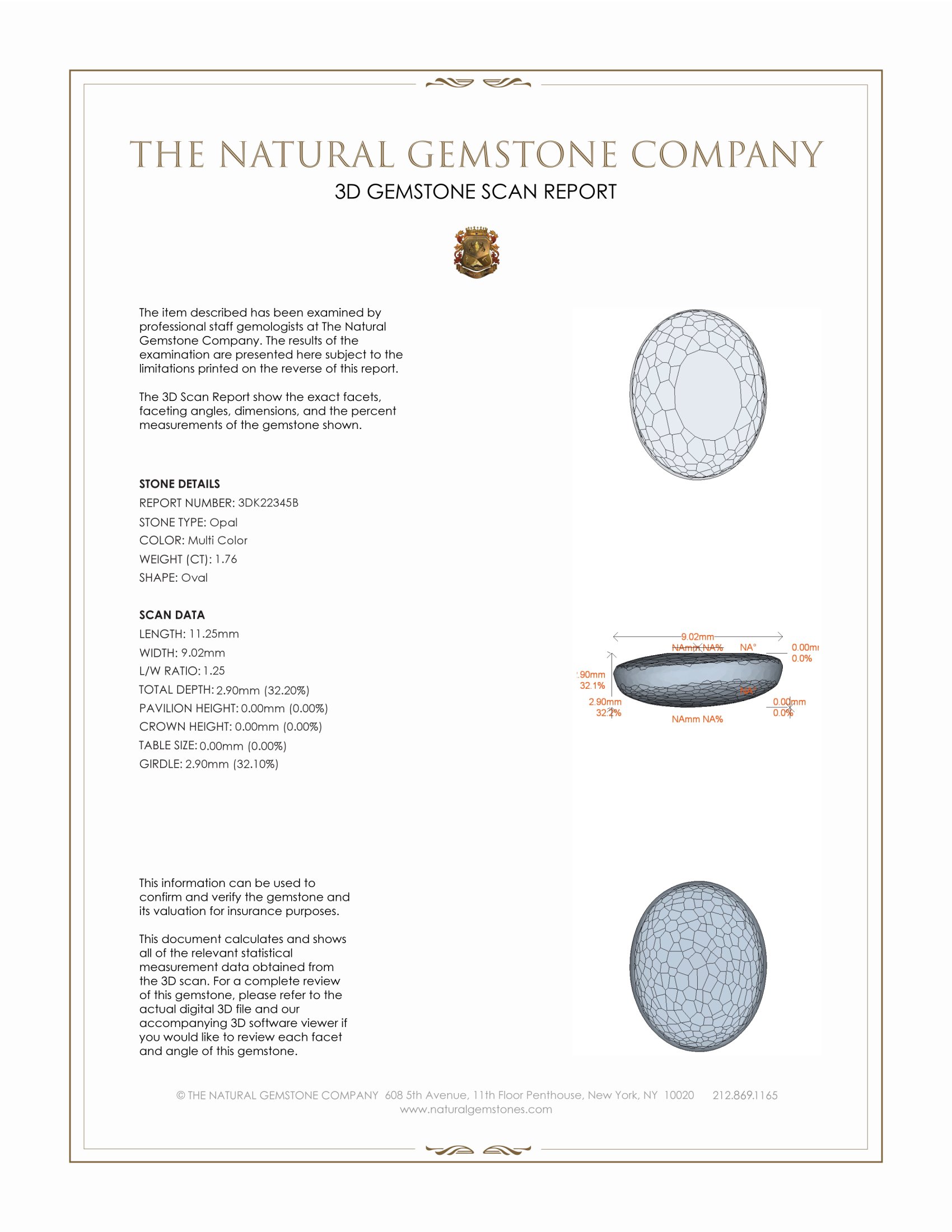 1.76 Ct. Cabochon Crystal/Jelly Opal from Australia