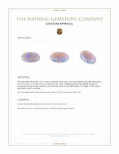 3.37 Ct. Multi Color Cabochon Crystal Opal (Jelly Opal) from Australia Appraisal