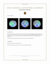 0.98 Ct. Multi Color Cabochon Crystal/Jelly Opal from Australia Appraisal