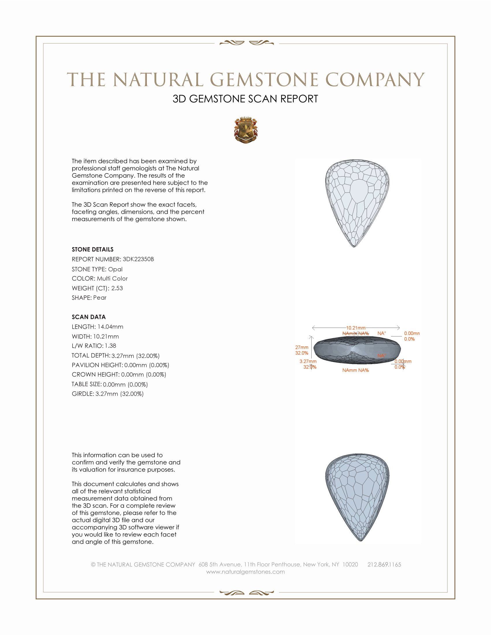 2.53 Ct. Cabochon Crystal/Jelly Opal from Australia