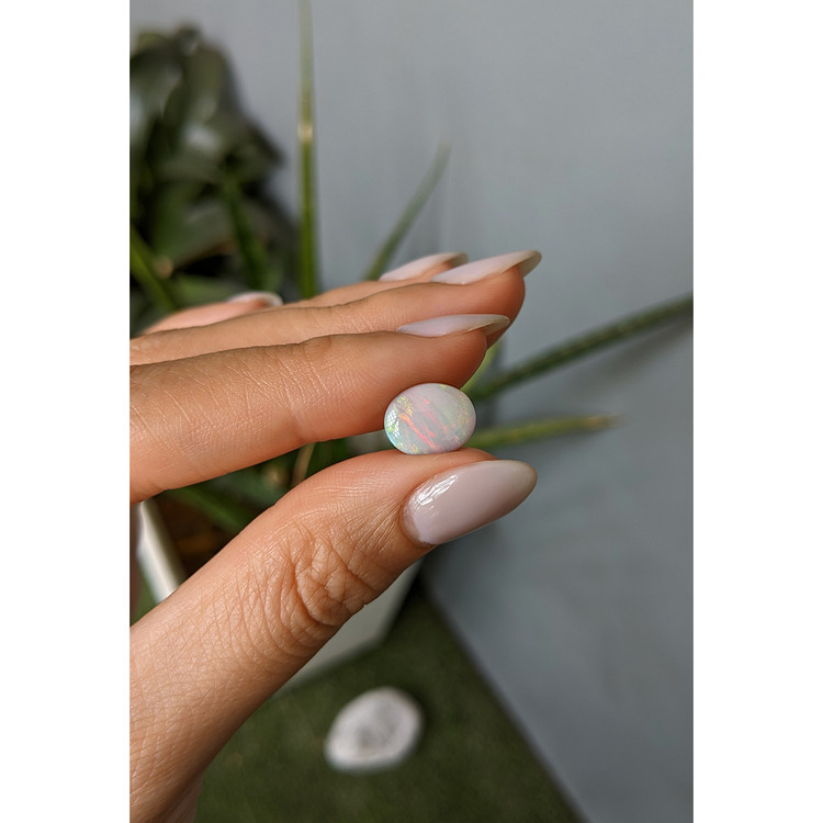 1.95 Ct. Cabochon White Opal from Australia