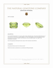 1.64 Ct. Yellowish Green Chrysoberyl from Tanzania Appraisal