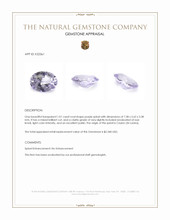 1.01 Ct. Purple Spinel from Ceylon (Sri Lanka) Appraisal