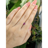 0.70 Ct. Rhodolite Garnet from Ceylon (Sri Lanka) Life Style