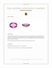 0.61 Ct. Pinkish Purple Rhodolite Garnet from Ceylon (Sri Lanka) Appraisal