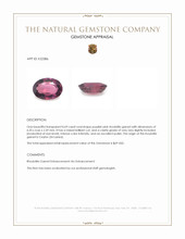 0.69 Ct. Purplish Pink Rhodolite Garnet from Ceylon (Sri Lanka) Appraisal