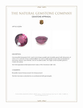 0.81 Ct. Rhodolite Garnet from Ceylon (Sri Lanka) Appraisal