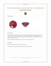 0.69 Ct. Rhodolite Garnet from Ceylon (Sri Lanka) Appraisal