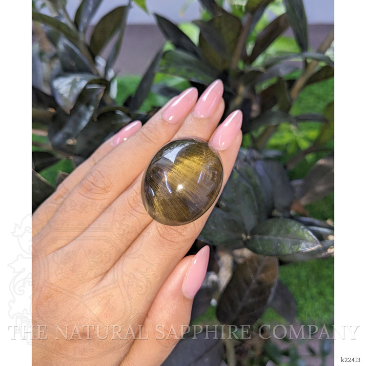 96.32 Ct. Cabochon Rutilated Quartz from Ceylon (Sri Lanka)