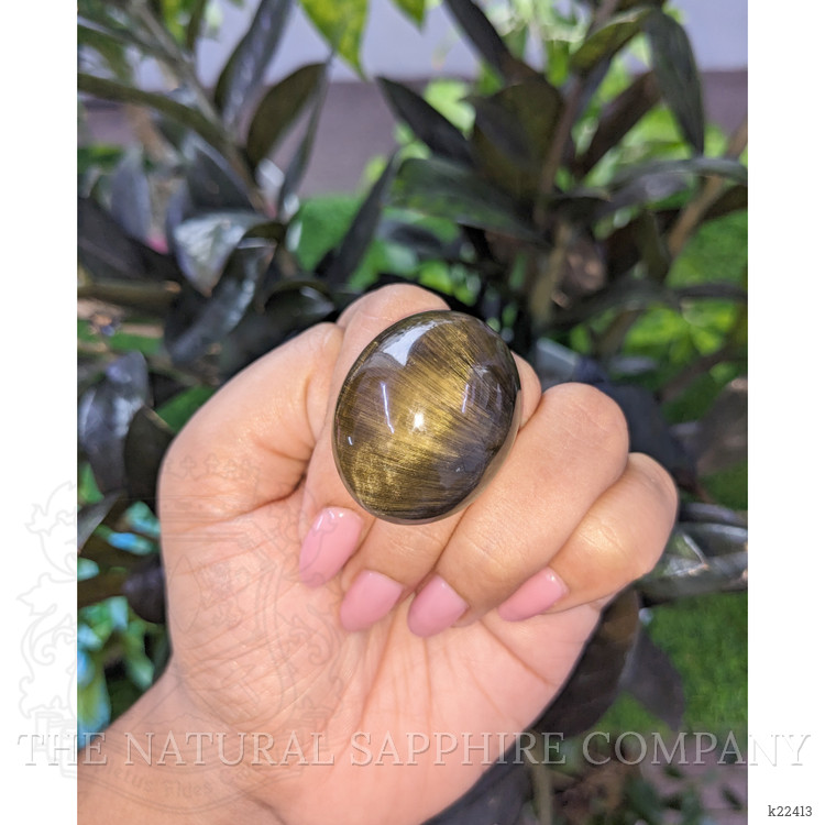 96.32 Ct. Cabochon Rutilated Quartz from Ceylon (Sri Lanka)