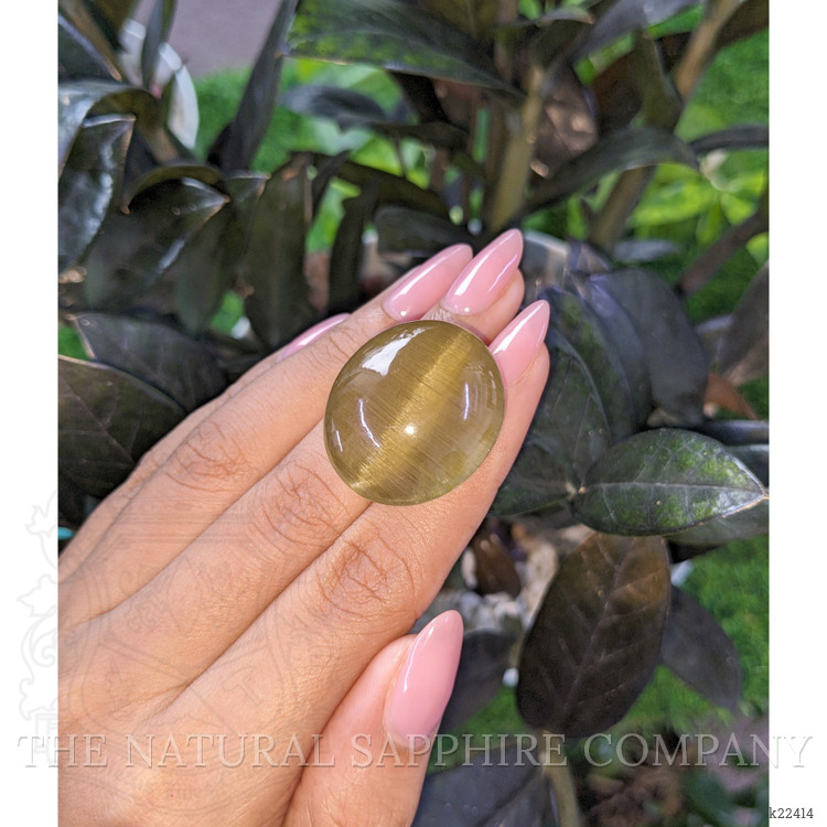 72.58 Ct. Cabochon Rutilated Quartz from Ceylon (Sri Lanka)