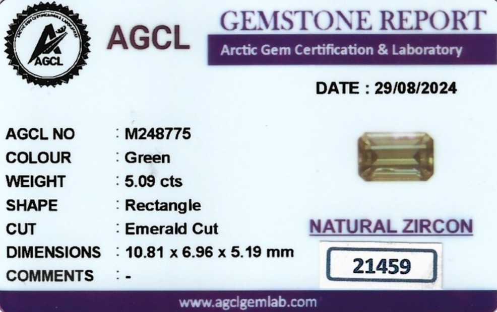 5.09 Ct. Zircon from Ceylon (Sri Lanka)