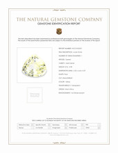 0.98 Ct. Yellow Mali Garnet from West Africa Scan Report