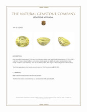1.55 Ct. Yellow Mali Garnet from West Africa Appraisal