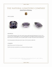 1.00 Ct. Purple Spinel from Burma (Myanmar) Appraisal