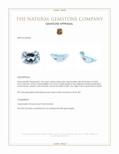 1.00 Ct. Aquamarine from Brazil Appraisal