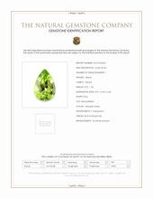 1.33 Ct. Peridot from Burma (Myanmar) Scan Report