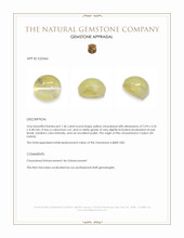 1.46 Ct. Cabochon Chrysoberyl from Ceylon (Sri Lanka) Appraisal