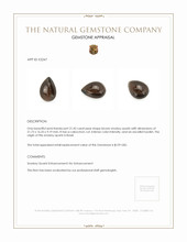 21.45 Ct. Cabochon Smokey Quartz from Brazil Appraisal