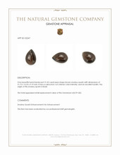 21.45 Ct. Cabochon Smokey Quartz from Brazil Appraisal