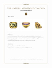 1.42 Ct. Greenish Yellow Chrysoberyl from Tanzania Appraisal