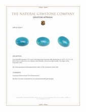5.93 Ct. Blue Cabochon Turquoise from USA Appraisal