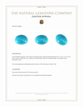 7.89 Ct. Blue Cabochon Turquoise from USA Appraisal