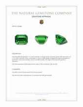 2.15 Ct. Tsavorite Garnet from Tanzania Appraisal