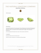 5.28 Ct. Yellowish Green Chrysoberyl from Madagascar Appraisal