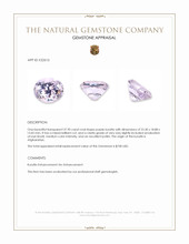 37.90 Ct. Purple Kunzite from Afghanistan Appraisal