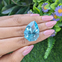 56.68 Ct. Blue Topaz from Ceylon (Sri Lanka) Life Style