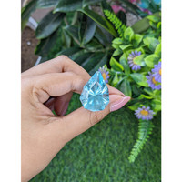 60.72 Ct. Blue Topaz from Ceylon (Sri Lanka) Life Style