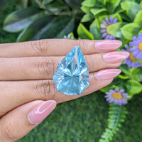 60.72 Ct. Blue Topaz from Ceylon (Sri Lanka) Life Style