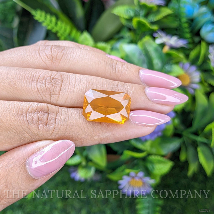 9.54 Ct. Orange Fire Opal from Ethiopia