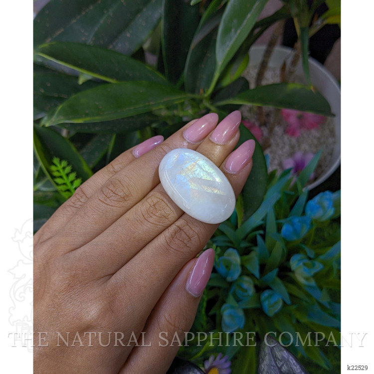 51.38 Ct. Multi Color Cabochon White Opal from Ethiopia