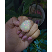 48.45 Ct. Multi Color Cabochon Jelly Opal from Ethiopia Life Style