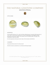 3.01 Ct. Yellowish Green Cabochon Chrysoberyl from Ceylon (Sri Lanka) Appraisal