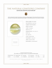 3.01 Ct. Yellowish Green Cabochon Chrysoberyl from Ceylon (Sri Lanka) Scan Report