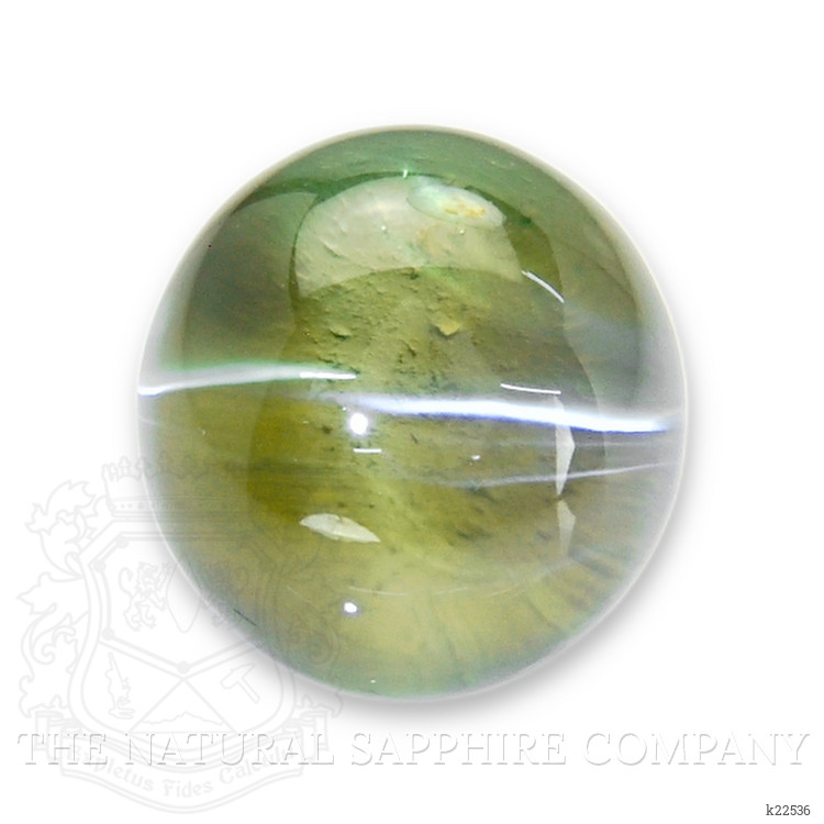 4.01 Ct. Yellowish Green Cabochon Chrysoberyl from Ceylon (Sri Lanka)