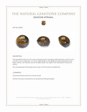 4.62 Ct. Brown Cabochon Chrysoberyl from Ceylon (Sri Lanka) Appraisal