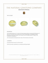 1.44 Ct. Greenish Yellow Cabochon Chrysoberyl from Madagascar Appraisal