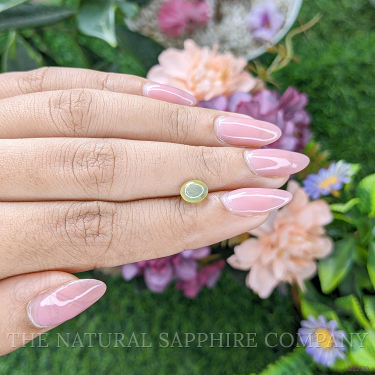 1.44 Ct. Greenish Yellow Cabochon Chrysoberyl from Madagascar