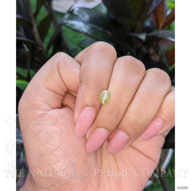 1.44 Ct. Greenish Yellow Cabochon Chrysoberyl from Madagascar